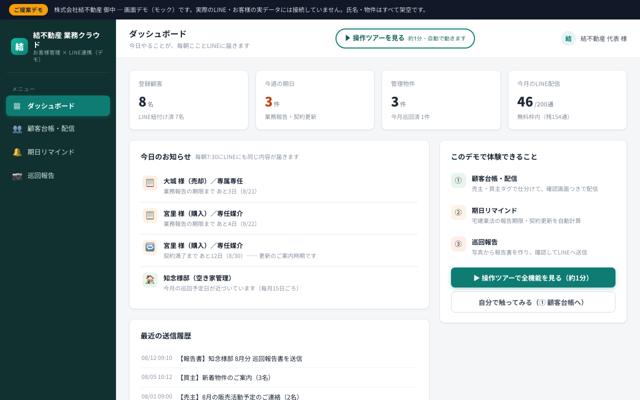 ポータルの反響に返しきれず、追客が担当者の記憶頼みのAI活用例の画面